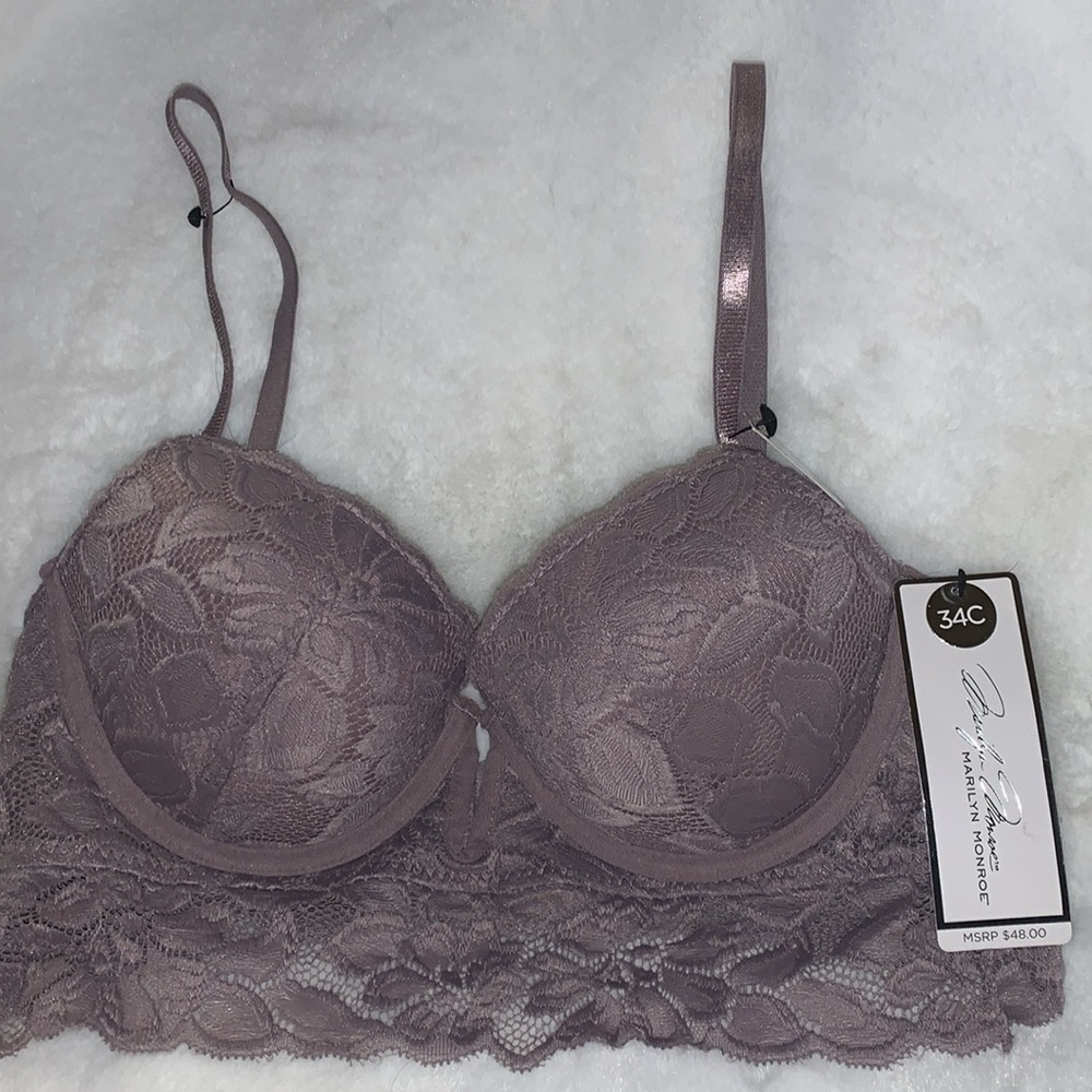 πΊπΈπ MARILYN MONROE Soft Lavender Light Lift Lace Bra NWT 34C - Picture 5 of 9